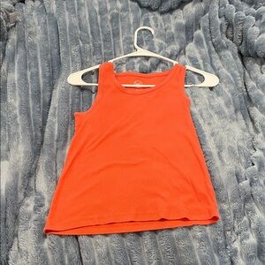 orangy pink tank top